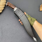 18‘’ New Fix Tool 9Cr18MoV Stainless Steel Blade Wood Handle Camping Hunting Tool