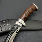 18‘’ New Fix Tool 9Cr18MoV Stainless Steel Blade Wood Handle Camping Hunting Tool
