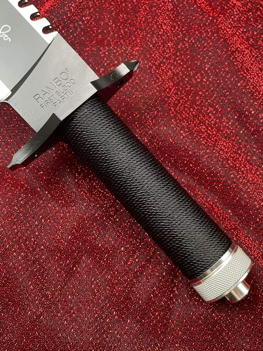 15'' New Rambo 2 Hand signed version Camping Tactics Hunting Knife VTH38B