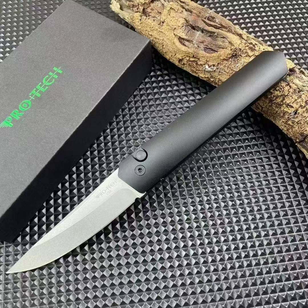 8'' New Fast Opening 154CM Steel Blade Aluminum Handle Camping Folding Pocket Knife