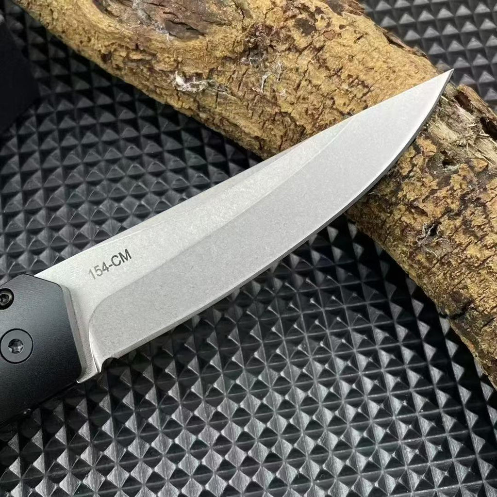 8'' New Fast Opening 154CM Steel Blade Aluminum Handle Camping Folding Pocket Knife