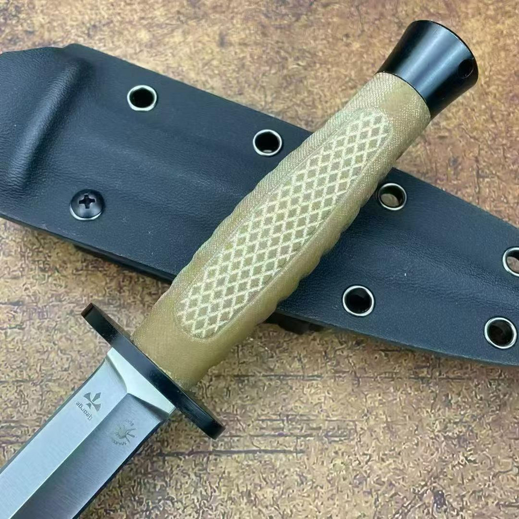 10'' New Double Edge  8Cr13MoV Steel Blade G10 Handle Tactics Survival Hunting Knife