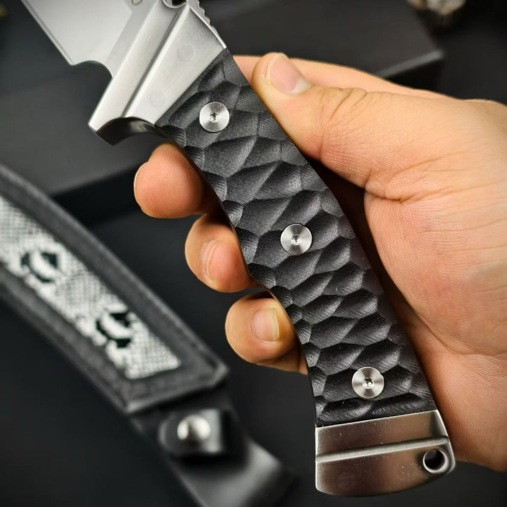 13'' New AUS-10 Steel Blade G10 Handle Camping Tactics Hunting Knife
