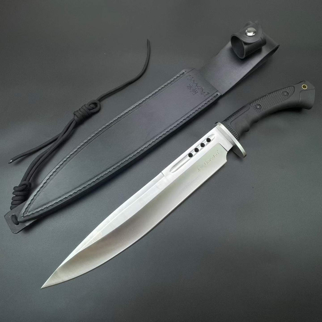 19'' New 7Cr13MoV High-Chrome Steel Blade TPR Handle Camping Tactics Hunting Knife UC3394