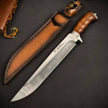 17'' New AUS-10 Steel Blade Wood Handle Camping Tactics Hunting Knife
