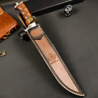 17'' New AUS-10 Steel Blade Wood Handle Camping s Hunting Tool