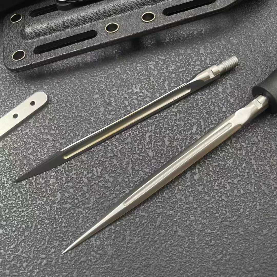 8.6'' New Double Edge 8Cr14MoV Steel Blade  ABS Handle Tactics Survival Hunting Knife