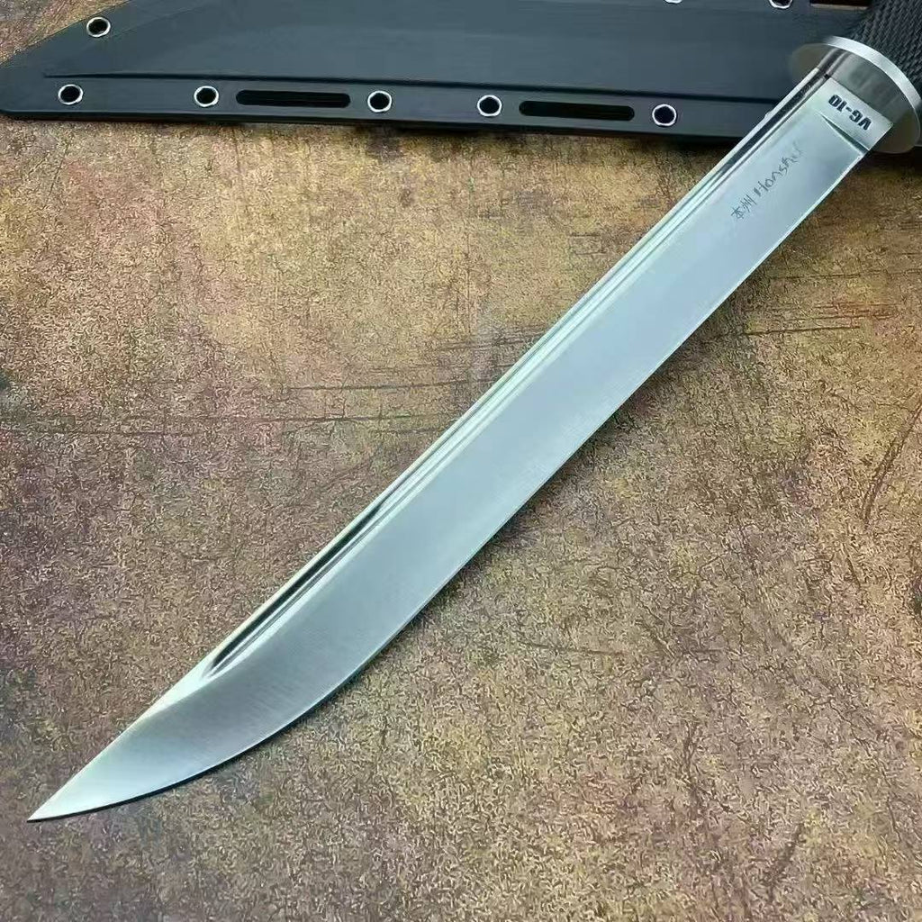 19'' New 7Cr13MoV High-Chrome Steel Blade Nylon Fiberglass Handle Camping Tactics Hunting Knife UC2629