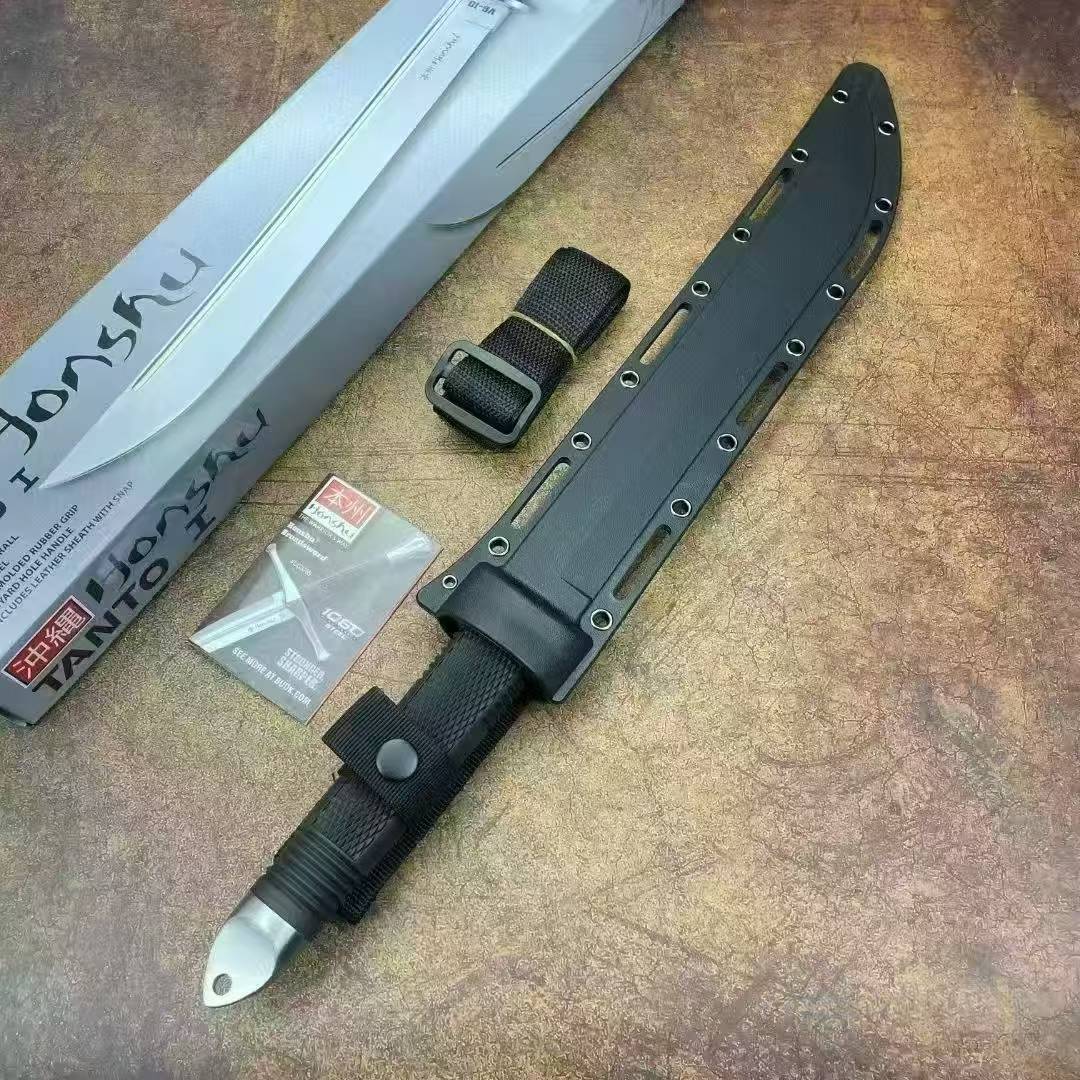 19'' New 7Cr13MoV High-Chrome Steel Blade Nylon Fiberglass Handle Camping Tactics Hunting Knife UC2629