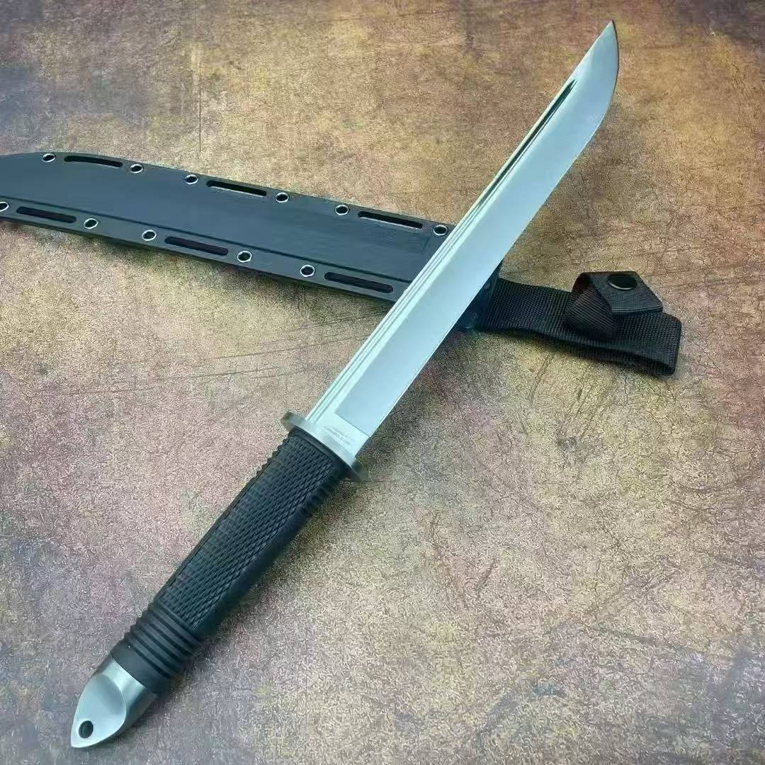 19'' New 7Cr13MoV High-Chrome Steel Blade Nylon Fiberglass Handle Camping Tactics Hunting Knife UC2629