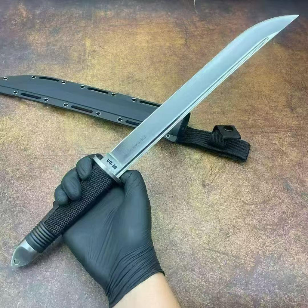 19'' New 7Cr13MoV High-Chrome Steel Blade Nylon Fiberglass Handle Camping Tactics Hunting Knife UC2629