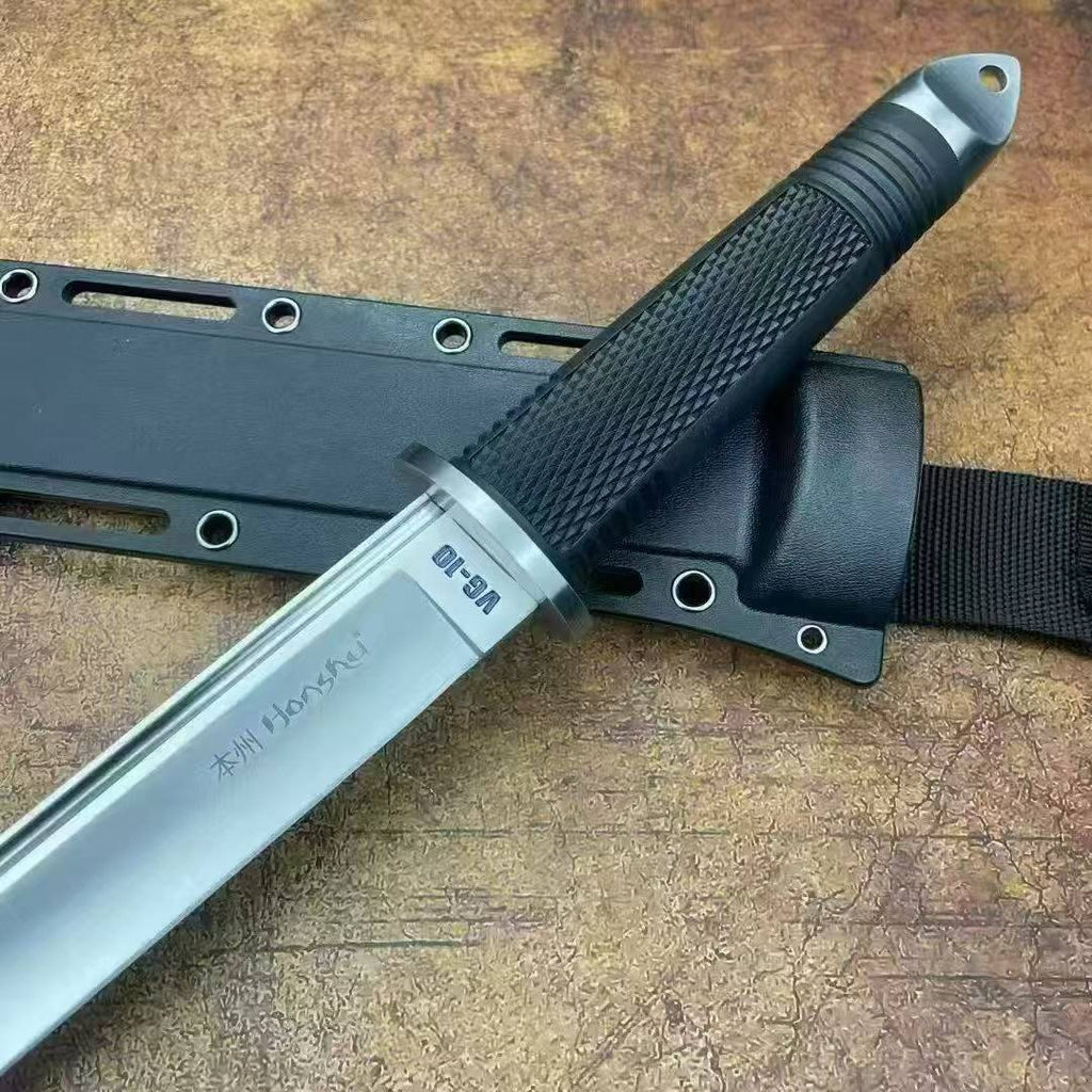 19'' New 7Cr13MoV High-Chrome Steel Blade Nylon Fiberglass Handle Camping Tactics Hunting Knife UC2629