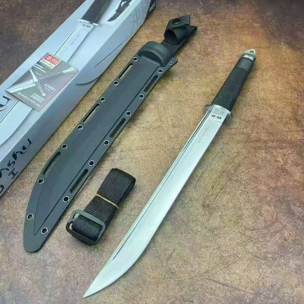 19'' New 7Cr13MoV High-Chrome Steel Blade Nylon Fiberglass Handle Camping Tactics Hunting Knife UC2629