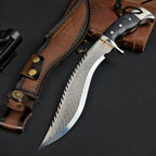 14'' New AUS-10 Steel Blade Ebony Handle Camping s Hunting Tool