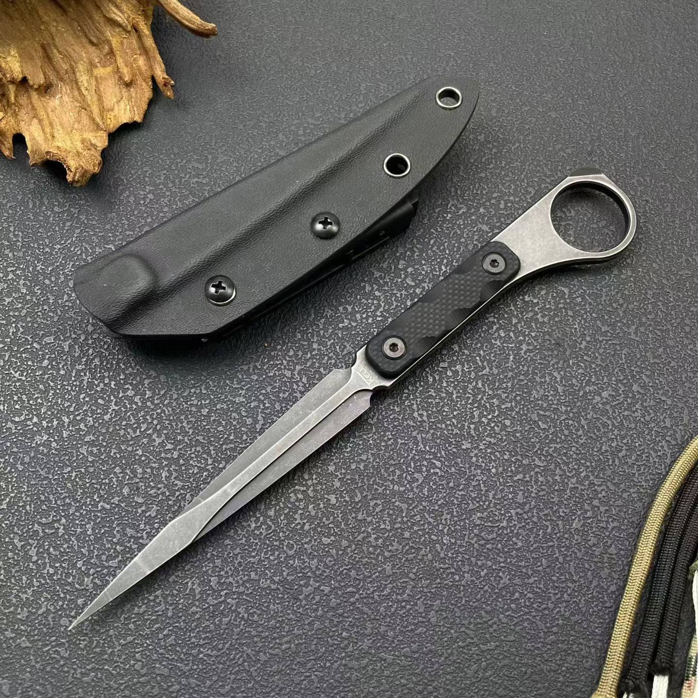 8'' New M390 Steel Blade G10  Handle Camping Tactics Hunting Knife