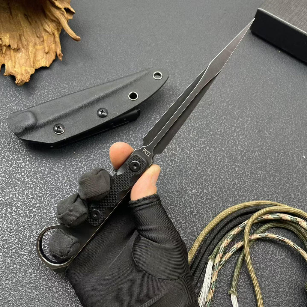 8'' New M390 Steel Blade G10  Handle Camping Tactics Hunting Knife