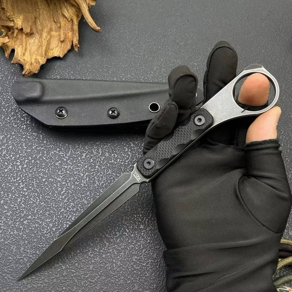 8'' New M390 Steel Blade G10  Handle Camping Tactics Hunting Knife