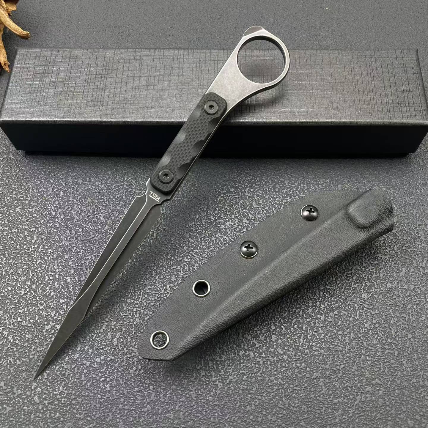 8'' New M390 Steel Blade G10  Handle Camping Tactics Hunting Knife