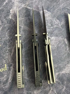 7.28" New Fast Opening 10Cr15CoMoV Steel Blade Full T4C Titanium Handle Pocket Camping Folding Tool