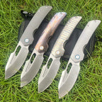 8'' New Fast Opening M390 Steel Blade Full T4C Titanium Handle Pocket Camping Folding Tool VTF160