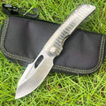 8'' New Fast Opening M390 Steel Blade Full T4C Titanium Handle Pocket Camping Folding Knife VTF160