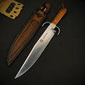 AUS-8 Red Sandalwood Fixed Blade Tool – 32cm Blade | Leather Sheath