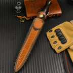 AUS-10 Steel Steel Fixed Blade Tool – Tool with  Ebony WoodHandle