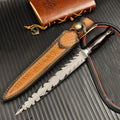 AUS-10 Steel Steel Fixed Blade Knife – Knife with  Ebony WoodHandle