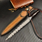 AUS-10 Steel Steel Fixed Blade Tool – Tool with  Ebony WoodHandle