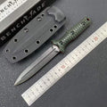 8CR14MOV Fixed Blade Dagger – 11.5cm Blade | Full Tang Steel + Dual-Color G10 Handle