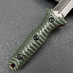 8CR14MOV Fixed Blade  – 11.5cm Blade | Full Tang Steel + Dual-Color G10 Handle