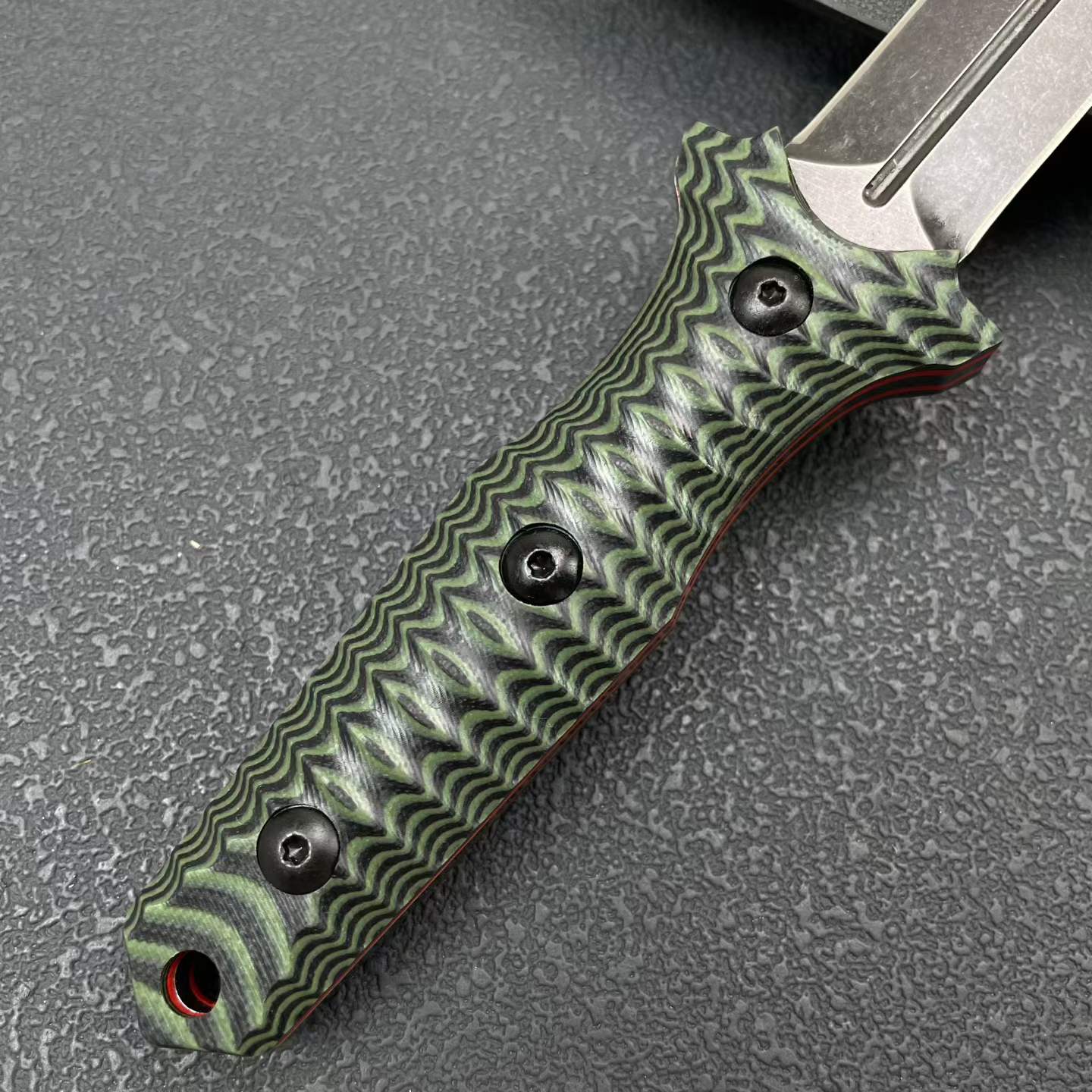 8CR14MOV Fixed Blade Dagger – 11.5cm Blade | Full Tang Steel + Dual-Color G10 Handle
