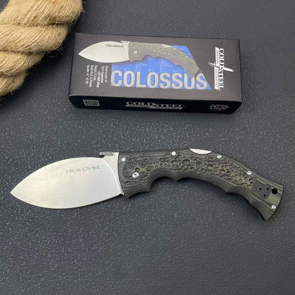 IMMENSE Folding Knife – 8CR14MOV Steel | Stainless Steel + G10 Handle | Stone Wash & Black Versions