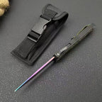Rainbow Troodon Tool – 440 Steel | Zinc Alloy Snake-Pattern Handle | Nylon Sheath