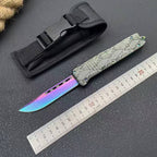 Rainbow Troodon Tool – 440 Steel | Zinc Alloy Snake-Pattern Handle | Nylon Sheath
