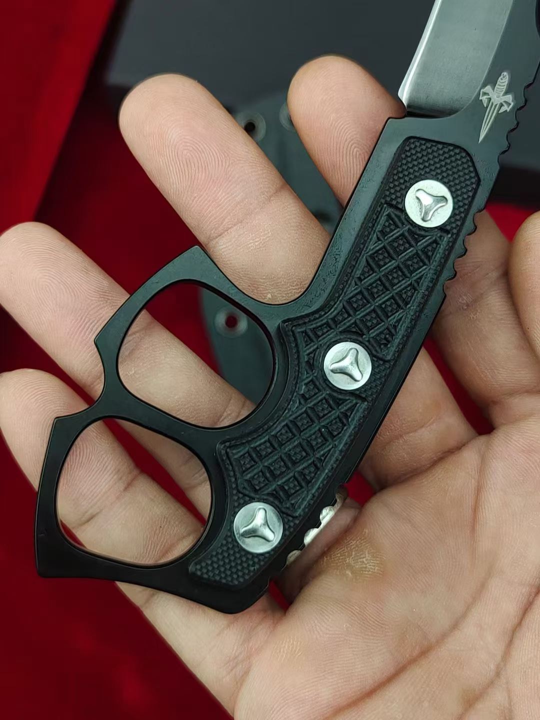 CPM-D2 Steel Karambit Fixed Blade Knife – Black Titanium Coating with Kydex Sheath