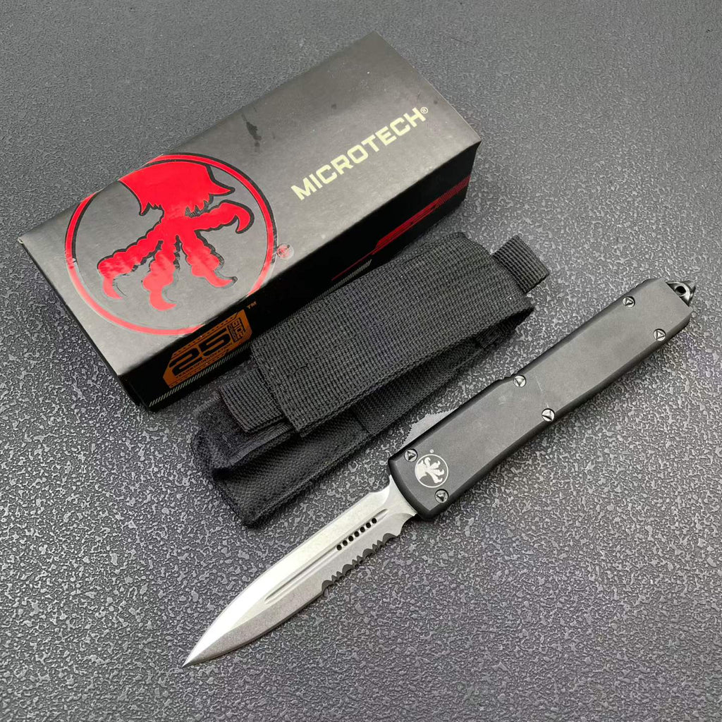 Mic UT85 Custom Edition Serrated Folding Knife – Aluminum Alloy Handle