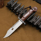 AK-Style Military Fixed Blade Tool – Alloy Steel, Nylon Fiberglass Handle with Steel Sheath AKM1