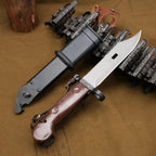 AK-Style Military Fixed Blade Tool – Alloy Steel, Nylon Fiberglass Handle with Steel Sheath AKM1