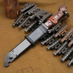 AK-Style Military Fixed Blade Tool – Alloy Steel, Nylon Fiberglass Handle with Steel Sheath AKM1