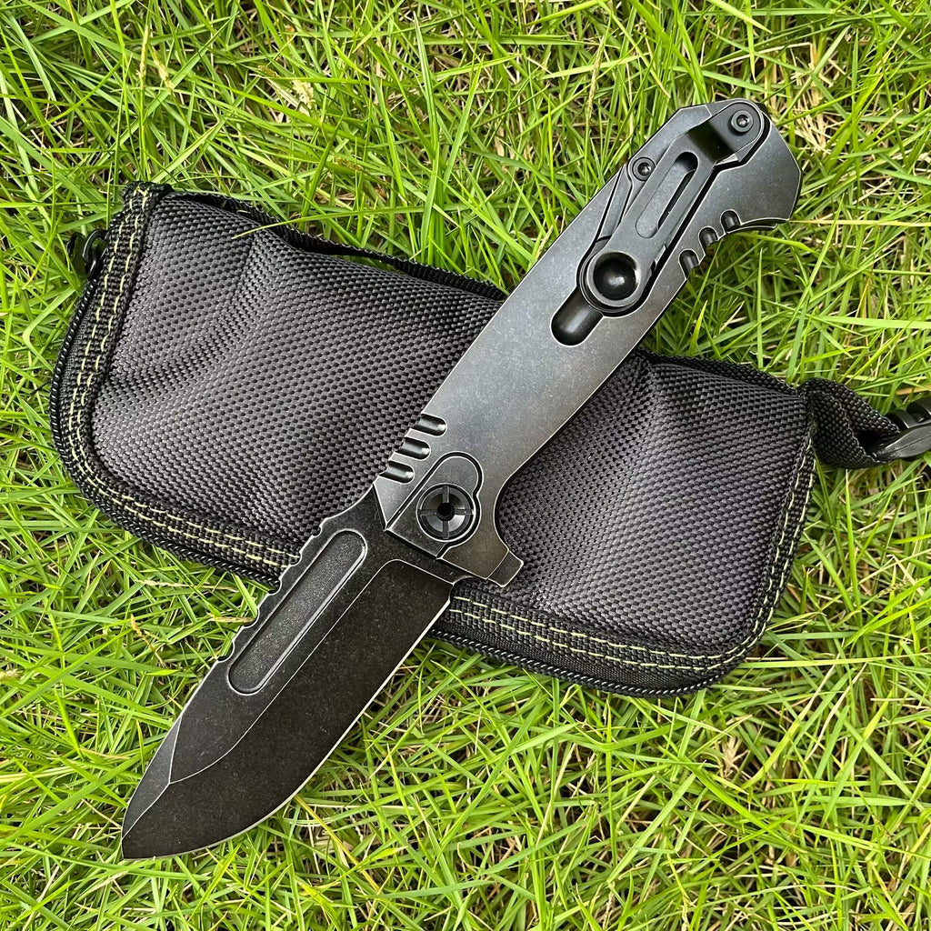 al Folding Tool – 10Cr15MoVCo Steel, Titanium Handle, Black PVD