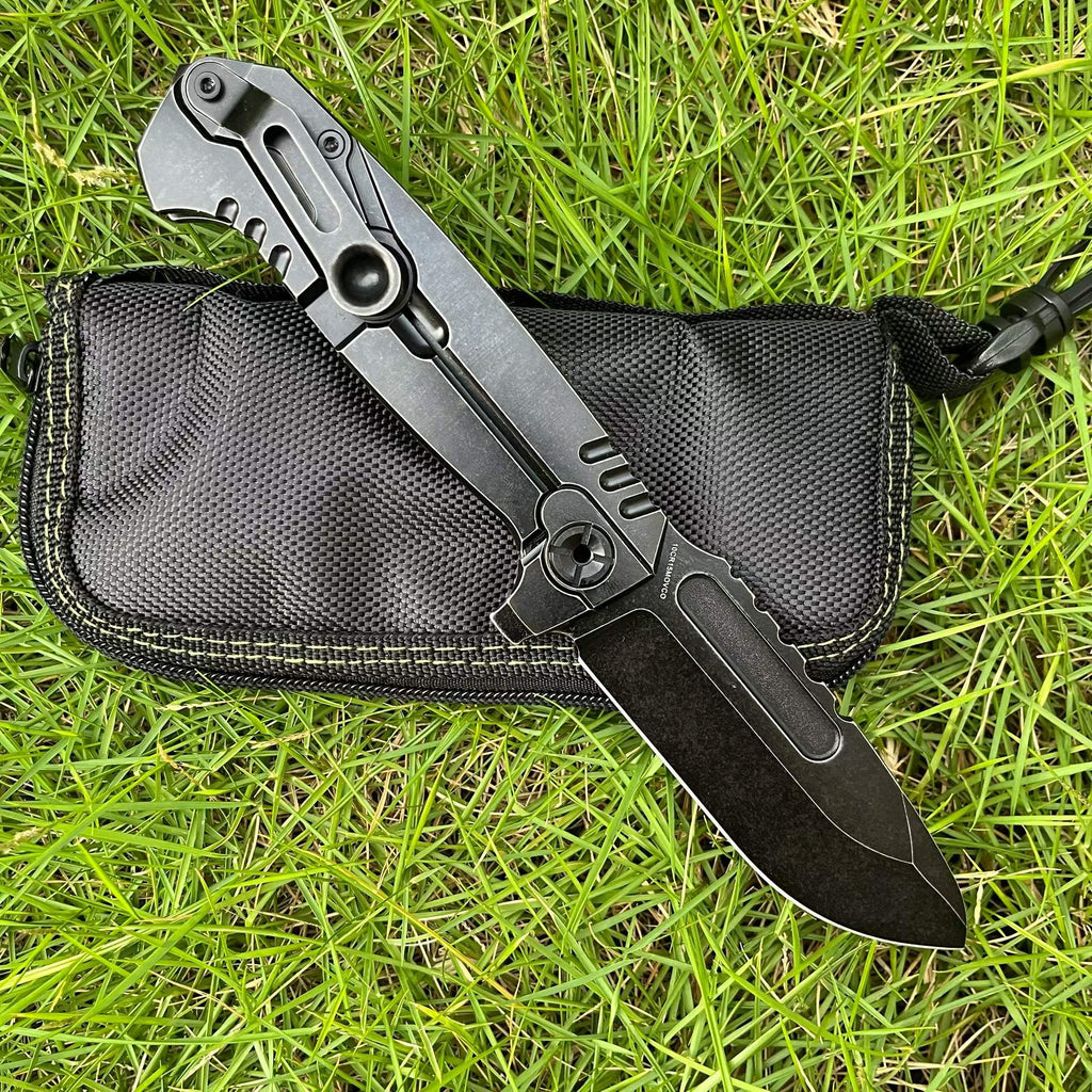 al Folding Tool – 10Cr15MoVCo Steel, Titanium Handle, Black PVD