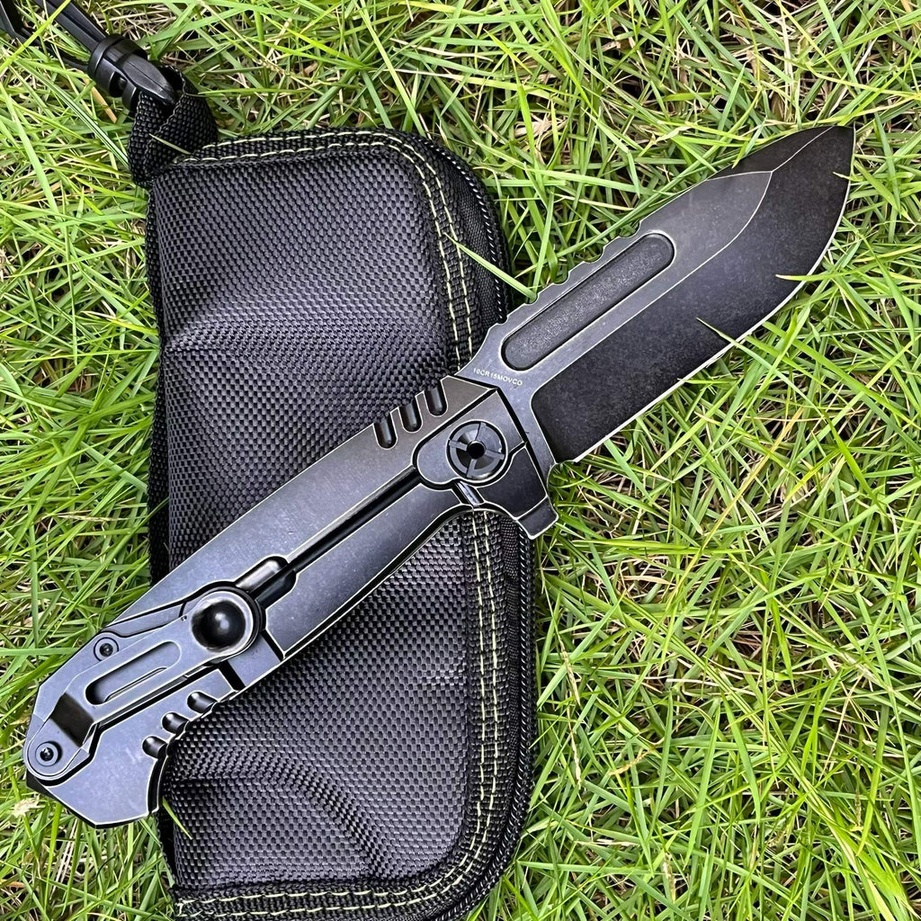 al Folding Tool – 10Cr15MoVCo Steel, Titanium Handle, Black PVD