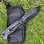 al Folding Tool – 10Cr15MoVCo Steel, Titanium Handle, Black PVD
