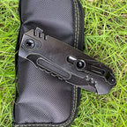al Folding Tool – 10Cr15MoVCo Steel, Titanium Handle, Black PVD