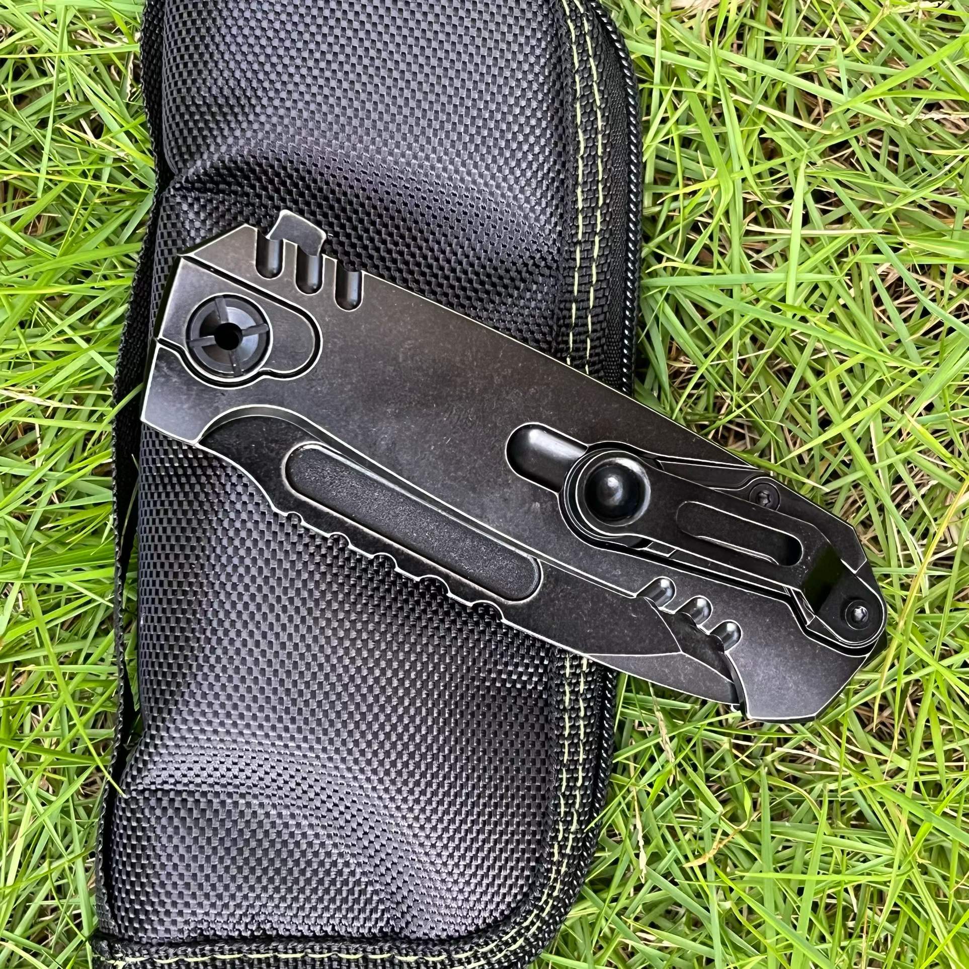 al Folding Tool – 10Cr15MoVCo Steel, Titanium Handle, Black PVD