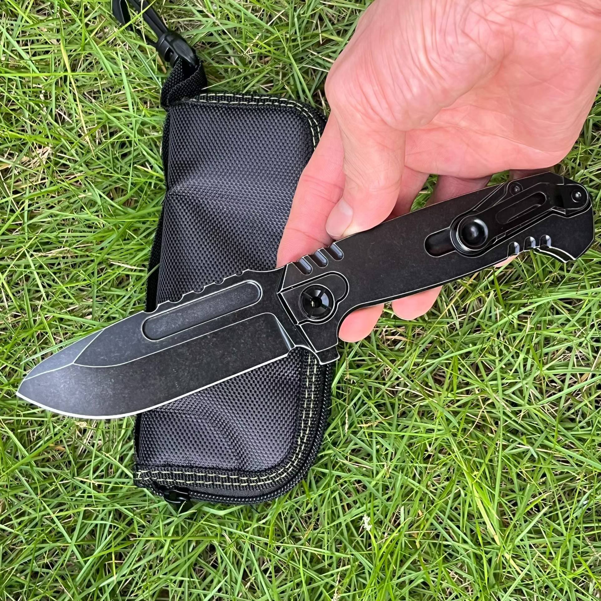 al Folding Tool – 10Cr15MoVCo Steel, Titanium Handle, Black PVD