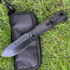 al Folding Tool – 10Cr15MoVCo Steel, Titanium Handle, Black PVD