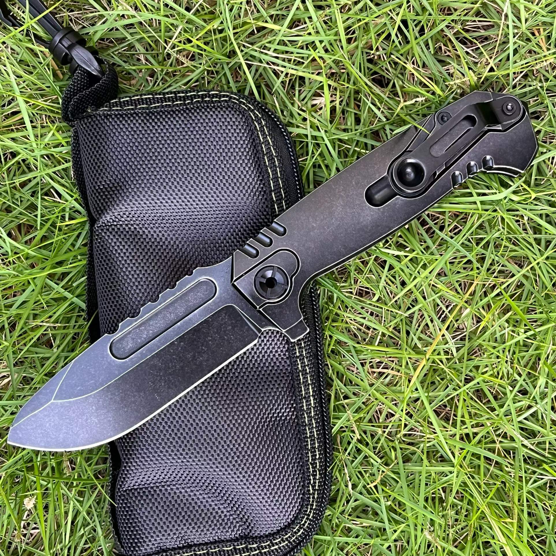 al Folding Tool – 10Cr15MoVCo Steel, Titanium Handle, Black PVD