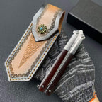 Damascus Butterfly Tool – 228-Layer VG10 Steel | Rosewood & CNC Steel Handle